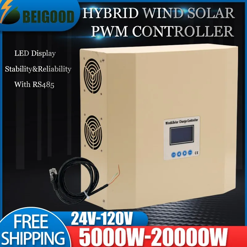 Wind And Solar Hybrid System 10kw 15kw 48V-380V Powerful Wind Solar Hybrid Controller Boost Charge With Dump Load For Home