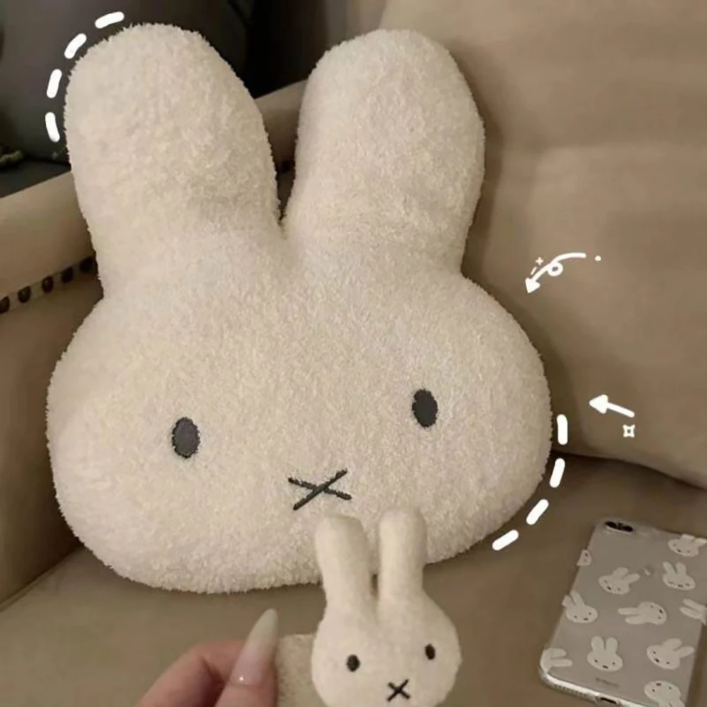 Kawaii Nijntje Pluche Pop Schattig Pluche Kussen Comfortabele Bank Cartoon Konijn Lichaam Kussen Kamer Decoratie Meisje Verjaardagscadeau