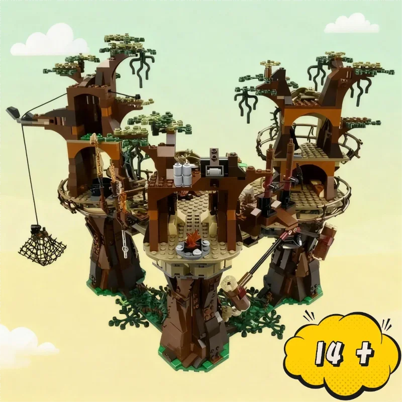 متوفر 1990 قطعة حرب خطة النجوم Ewok قرية ألعاب مكعبات البناء الطوب للأطفال متوافق مع 10236 هدية الكريسماس