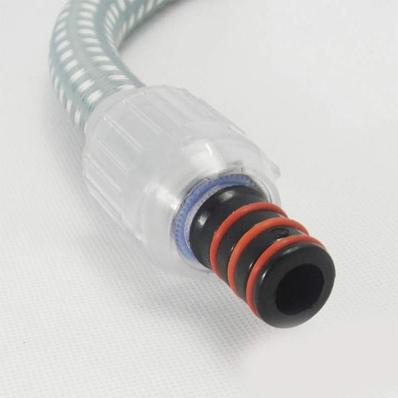 مكواة بخار للملابس بديلة من البلاستيك للرأس وخرطوم 1.6 متر/62.99 بوصة لبواخر الملابس مادة PVC عازلة للحرارة