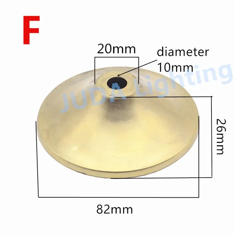 Copper metal cover cap Brass lamp tube decorative cap M10 hole light body decoration fittings for chandelier led ceramic lights