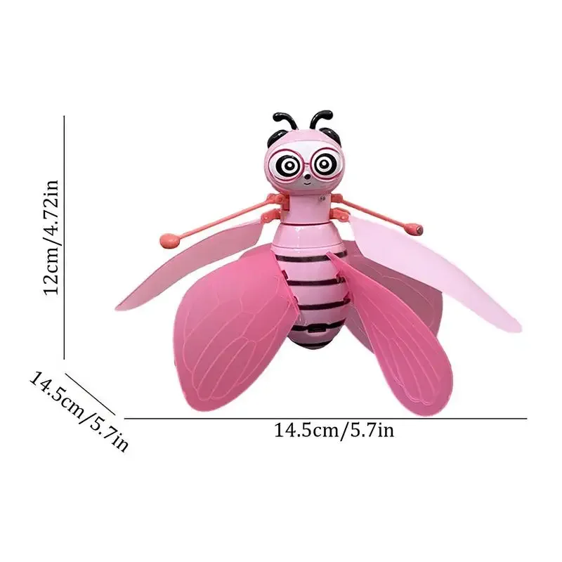 Hot Selling Mini Rc Drone Speelgoed Vliegende Bee Inductie Vliegtuig Gebaar Ophanging Lichtgevende Speelgoed Afstandsbediening Helikopter Voor Kinderen