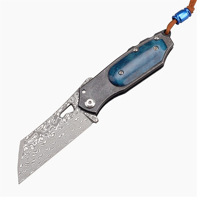 

Outdoor Camping Folding Pocket MiNi Knife Damascus Steel VG10 Handle Hiking Survival Hunting Tactical Fruit UtilityTool Knives