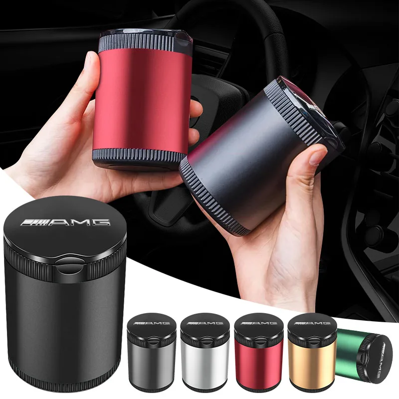 

Portable Car Interior LED Automobile Ashtray Car Styling for AMG X156 W204 W205 W176 W246 W212 W204 C117 X156 A B Center Hub Cap