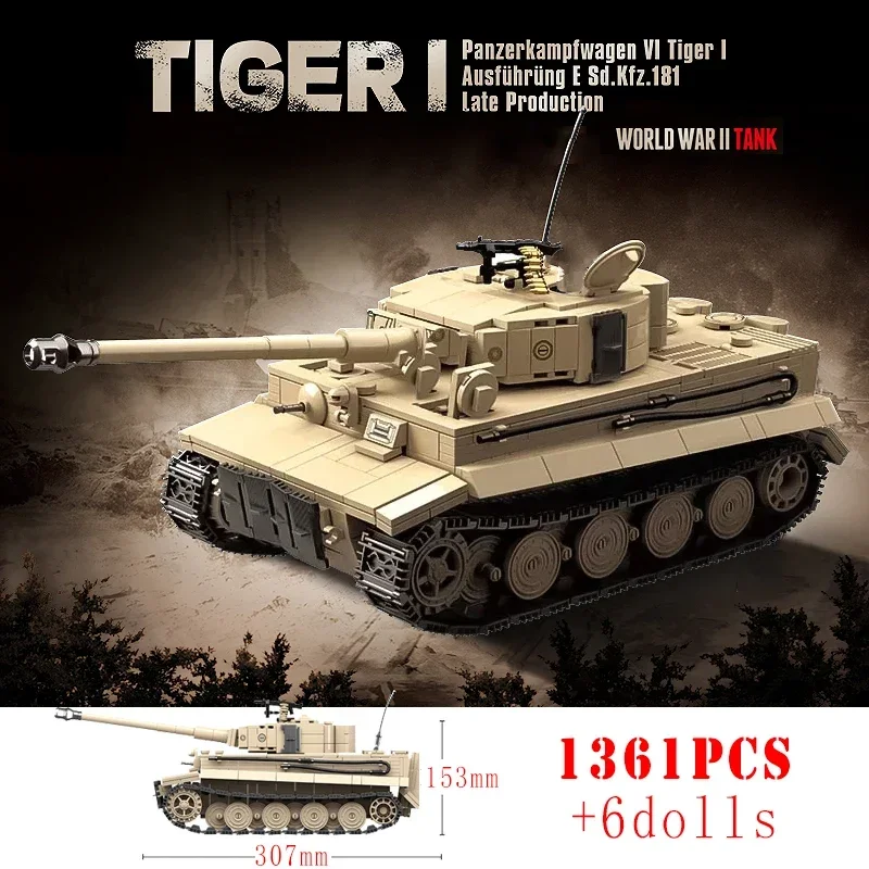 

Военные WW2 Tiger I Heavy Tank Строительные блоки КВ-2 Пантера Танки Армейское оружие Солдаты Кирпичи Детские игрушки Детский подарок на день рождения