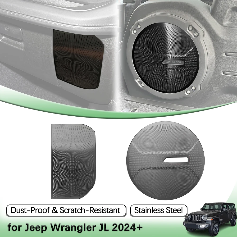 Center Control Rear Trunk Speaker Cover Audio Subwoofer Grille for Jeep Wrangler JL 2024 2025 2026 Interior Car Part Accessories