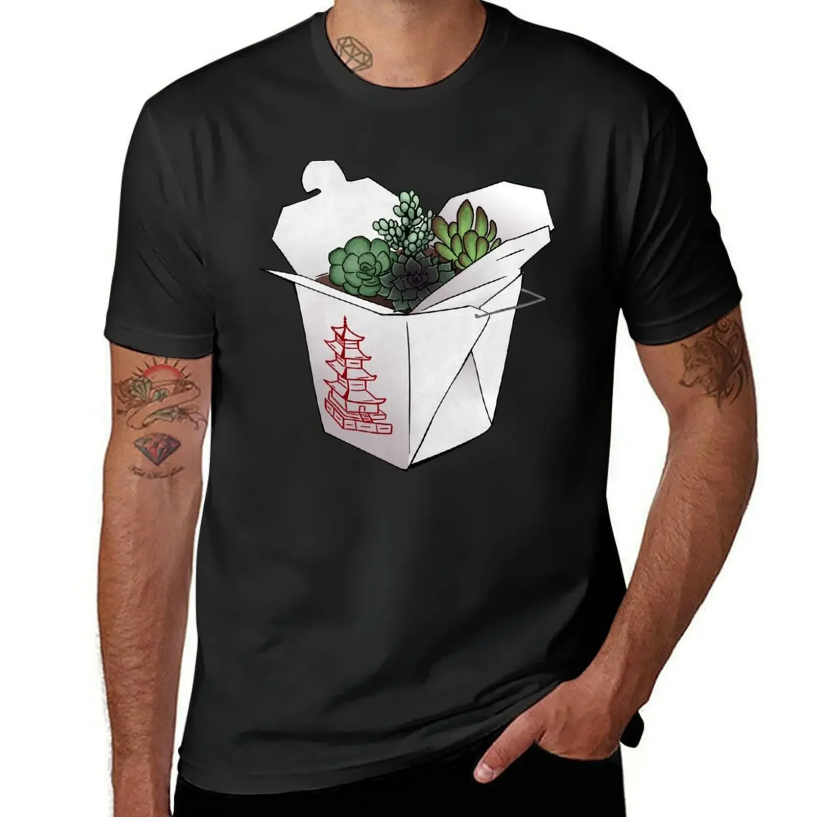 Succulents in Takeaway T-Shirt sublime graphic t shirt vintage Short sleeve tee street wear clothing for men