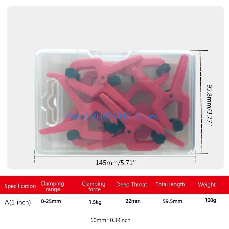 5asd مشبك زنبركي عملي قوي من النوع A أداة بلاستيكية متينة لأعمال النجارة #6