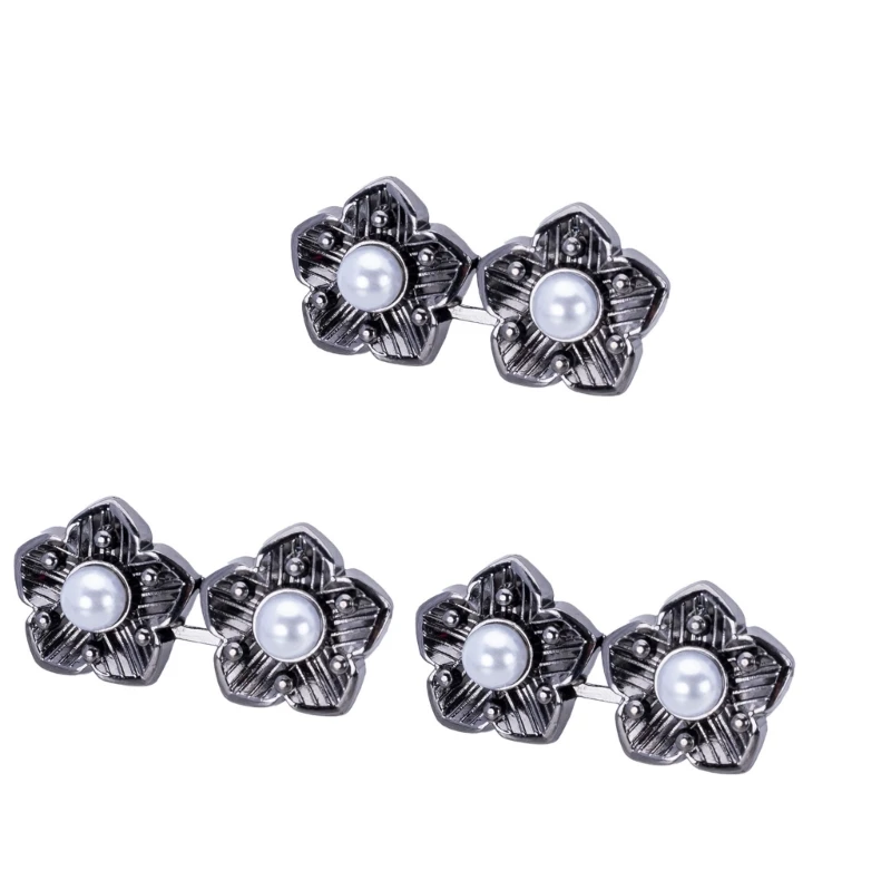 652f Ensemble 3 perles décoratives taille fleur