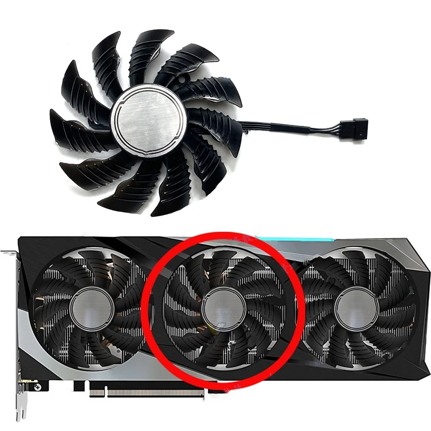 Graphics Card Cooling Fan Computer Replacement Parts for GIGABYTE RTX3070 3070ti 8GB Gaming OC Graphics Card Cooler Fan