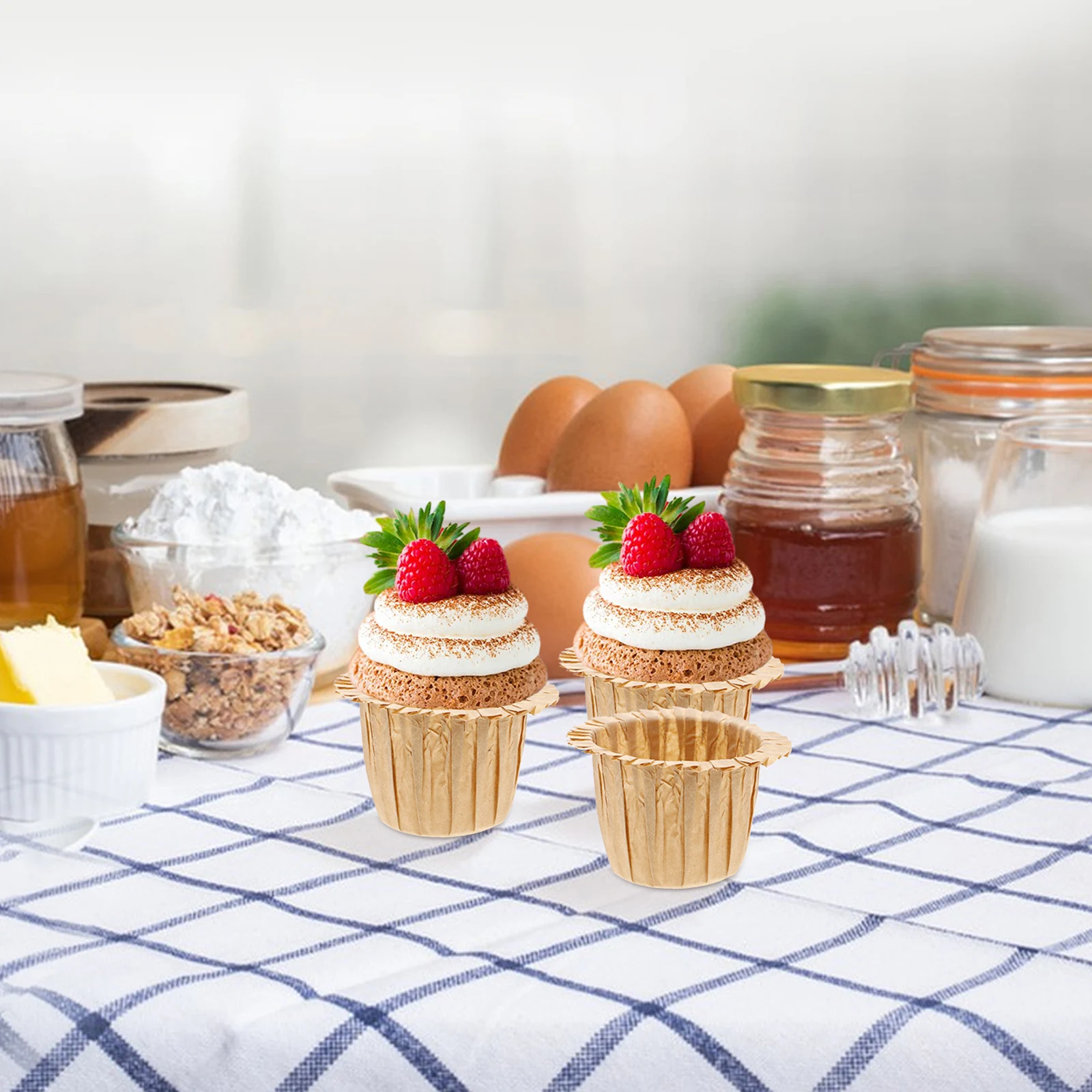 

30Pcs Elegant Top Hat Paper Muffin Liners Durable Oil Paper Cupcake Holders Baking Items