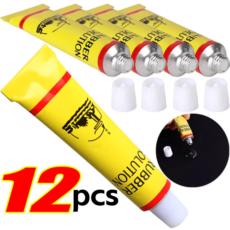 

Car Motorcycle Bicycle Tire Repairing Glue Inner Tube Puncture Agent Emergency Portable Tyre Vulcanized Glue 1-12pcs Repair Glue