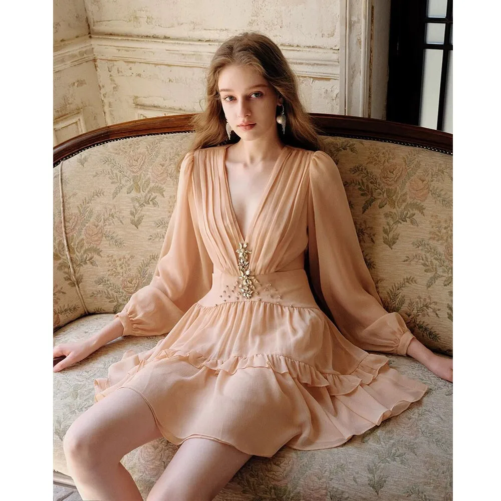 Ele V-Ne Chiffon Dr… - image