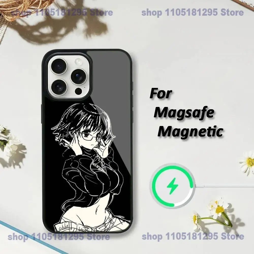 Custodia per telefono Shizuku Murusaki per iPhone 17,16,15,14,13,12,11,Plus,Pro,Max,Mini Magsafe Ricarica wireless magnetica