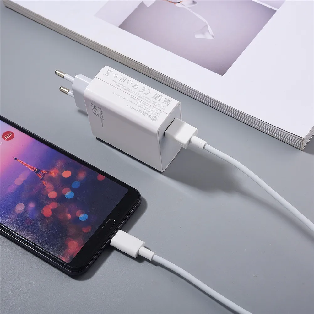 Original Xiaomi 67W Charger EU/US Turbo Fast Charge Adapter 6A Type C Cable For Xiaomi 12 11 POCO X5 X4 Pro Redmi Note 9 10 Pro