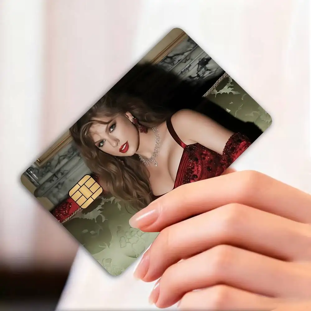 T-Taylor-SwiftS singer Fashion Matte Gold Silver Black Matte Film Skin Sticker Tape for Bank Credit Debit Card - view 4
