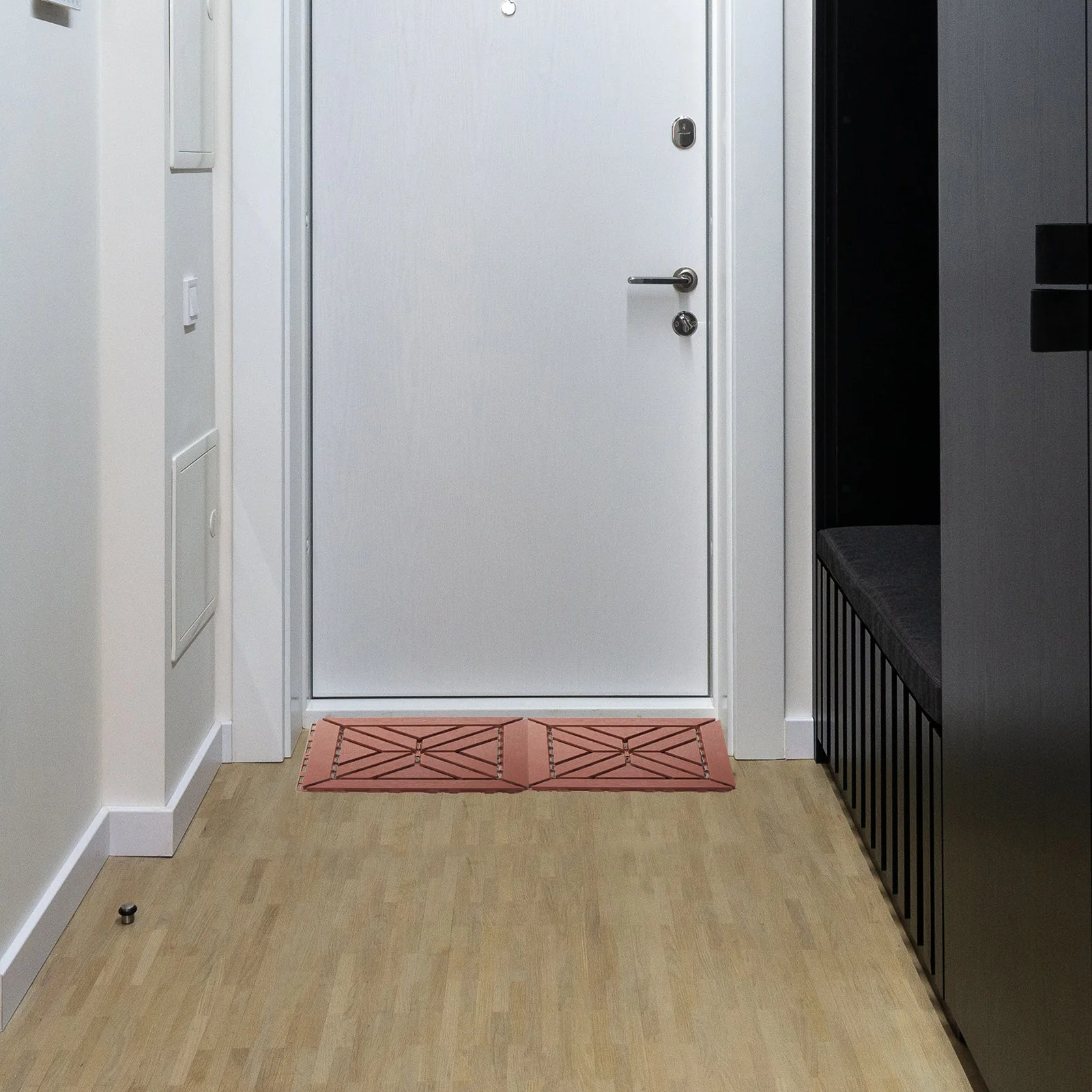 

Outdoor Floor Tile Plastic Decking Tiles Interlocking Garden Patio Balcony Walkway Flooring Durable Water Permeable High Density