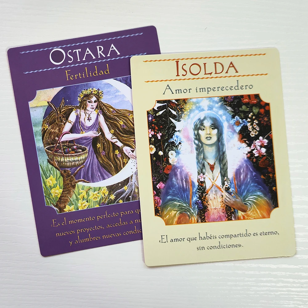 High quality large size Spanish deck Goddess Guidance Oracle Cards