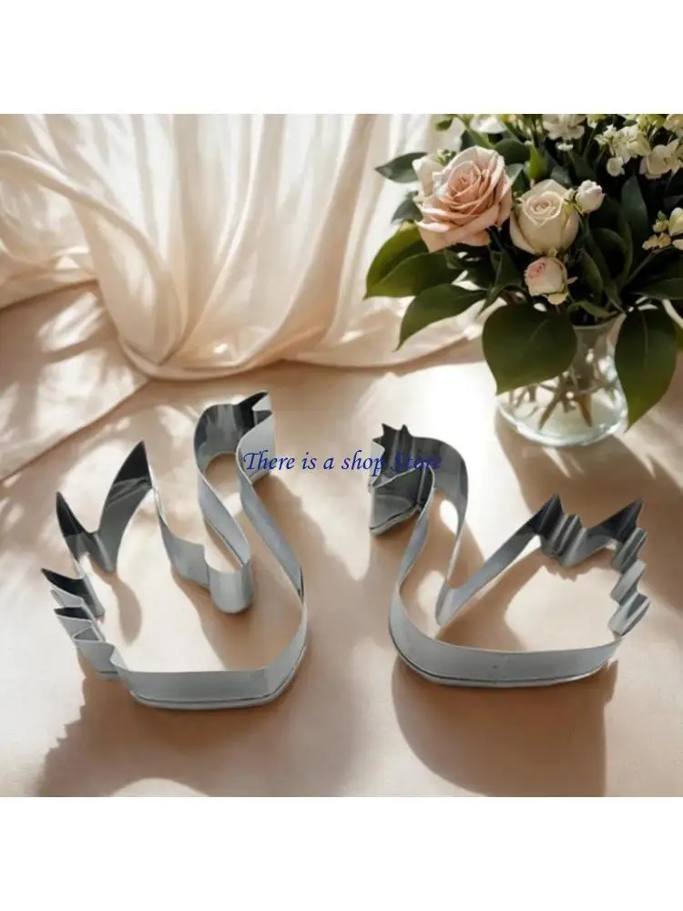 

D0AD 2pcs Stainless Steel Biscuits Cutters Cookie Molds Multipurpose Dessert Bakewares Metal Pastries Baking Accessories