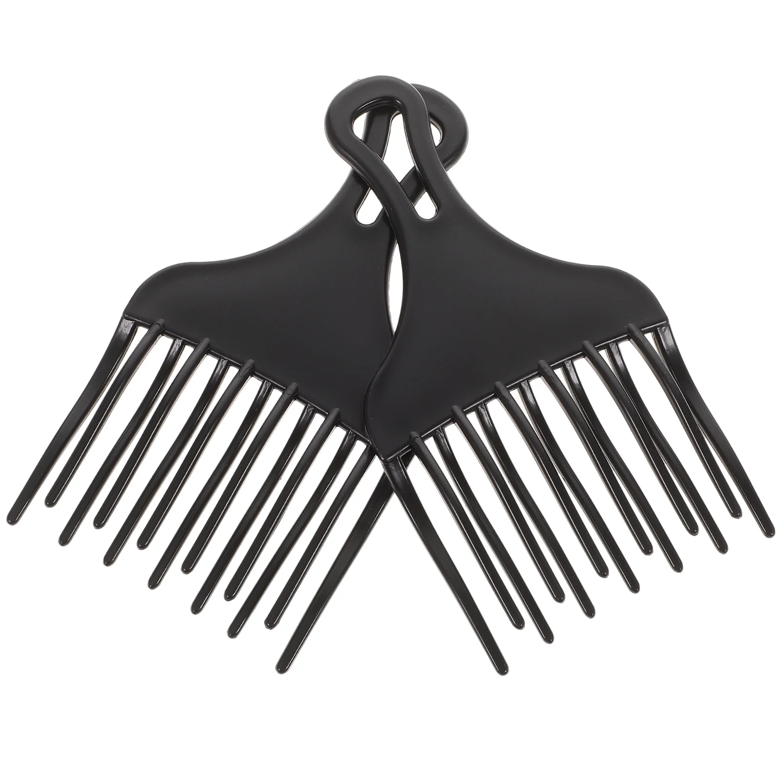 2Pcs Hair Comb Wide Tooth Durable Styling Rake Comb Black Sizes Professional Hairdresser Salon Scalp Massage Detangling Tool