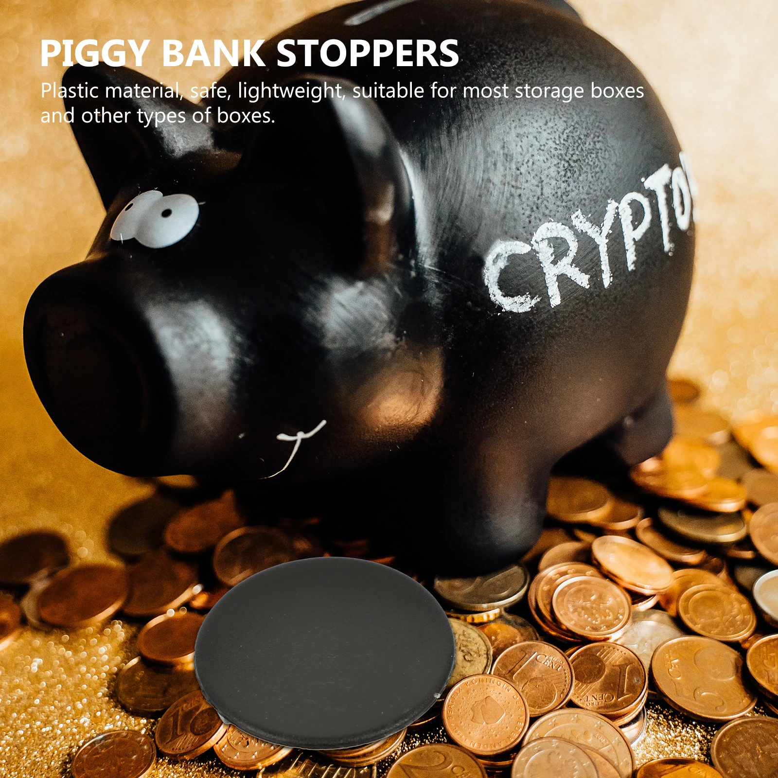 

20 pcs Plastic Hole Plug Piggy Bank Bottom Stoppers Plaster Statue Coin Saving Box Round Plug Covers Storage Box Accessories