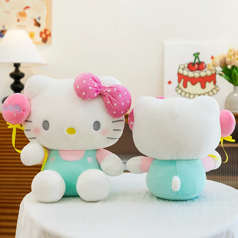 45 cm Sanrio Kawaii Hello Kitty Plüschtier Gefüllte Puppe Ballon Design Süßes Geburtstagsgeschenk für Kinder Großer weicher Teddybär Großhandel