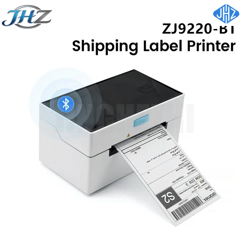 JHZ for 4×6 Inch Shipping Label Printer Express Waybill Package Adress Barcode Sticker Width 40-110mm USB Bluetooth Thermal Prin
