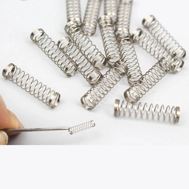 Wire Diameter0.3mm，304 stainless steel compression spring, Micro spring,Length5-50mm，Outer Diameter2~7mm,Custom spring.