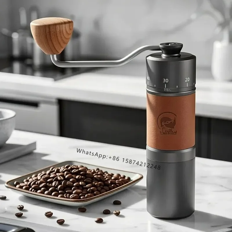 

Upgrade Manual Coffee Grinder CNC Professional Stainless Steel Adjustable Manual Burr Coffee Bean Grinding 30g Capacity