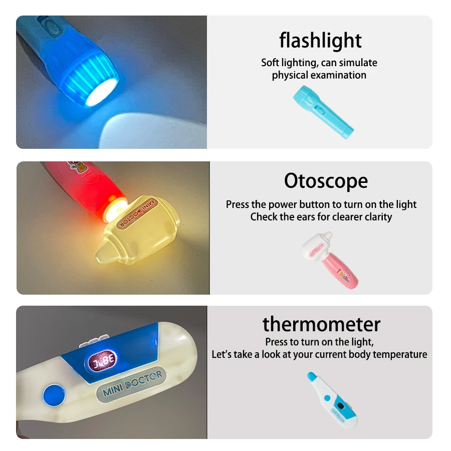 Children Playing House, Little Doctor Toys, Stethoscope, Medical Kit, Male And Female Gifts, Role-Playing, Simulated Nurse Toys