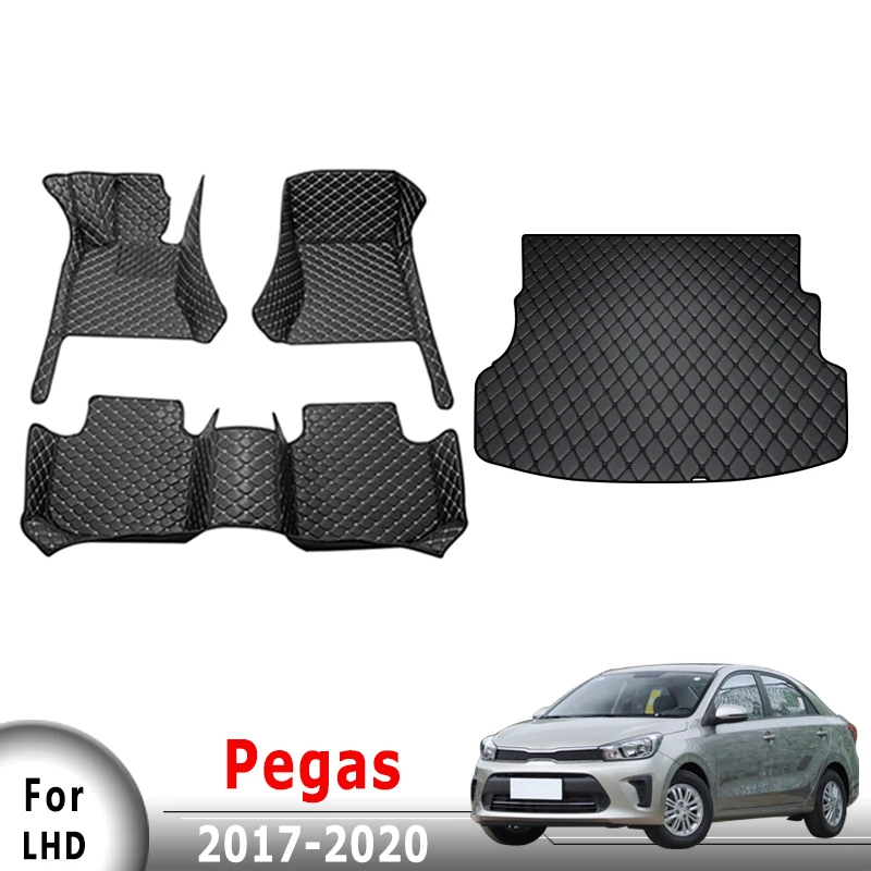 

Автомобильные коврики, коврики в багажник для Kia Pegas 2017 2018 2019 2020, продукты, аксессуары для салона автомобиля, подушечки для ног, водонепроницаемые педали