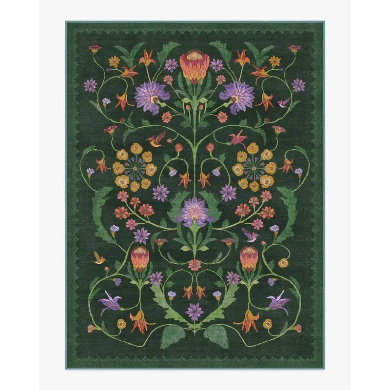VIKAMA Alice Apfel-Inspired Protia Rug: Ultimate Gothic Style Living Room Mat, Non-Slip & Washable, Bold Home Decor