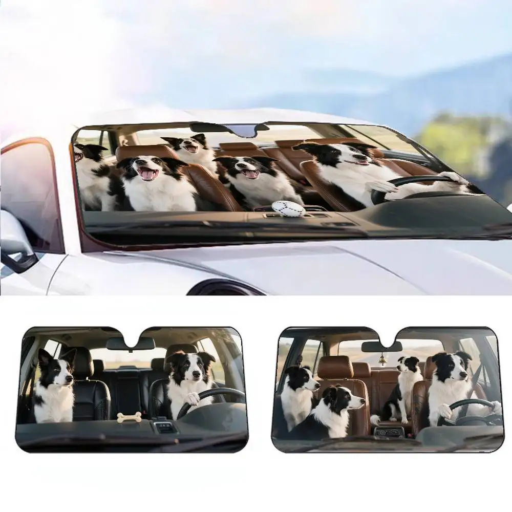 

Заказ водителя собаки, колли, забавный автомобильный солнцезащитный козырек, зонтик, солнцезащитный козырек на лобовое стекло автомобиля, защита от ультрафиолета и внутренний охладитель