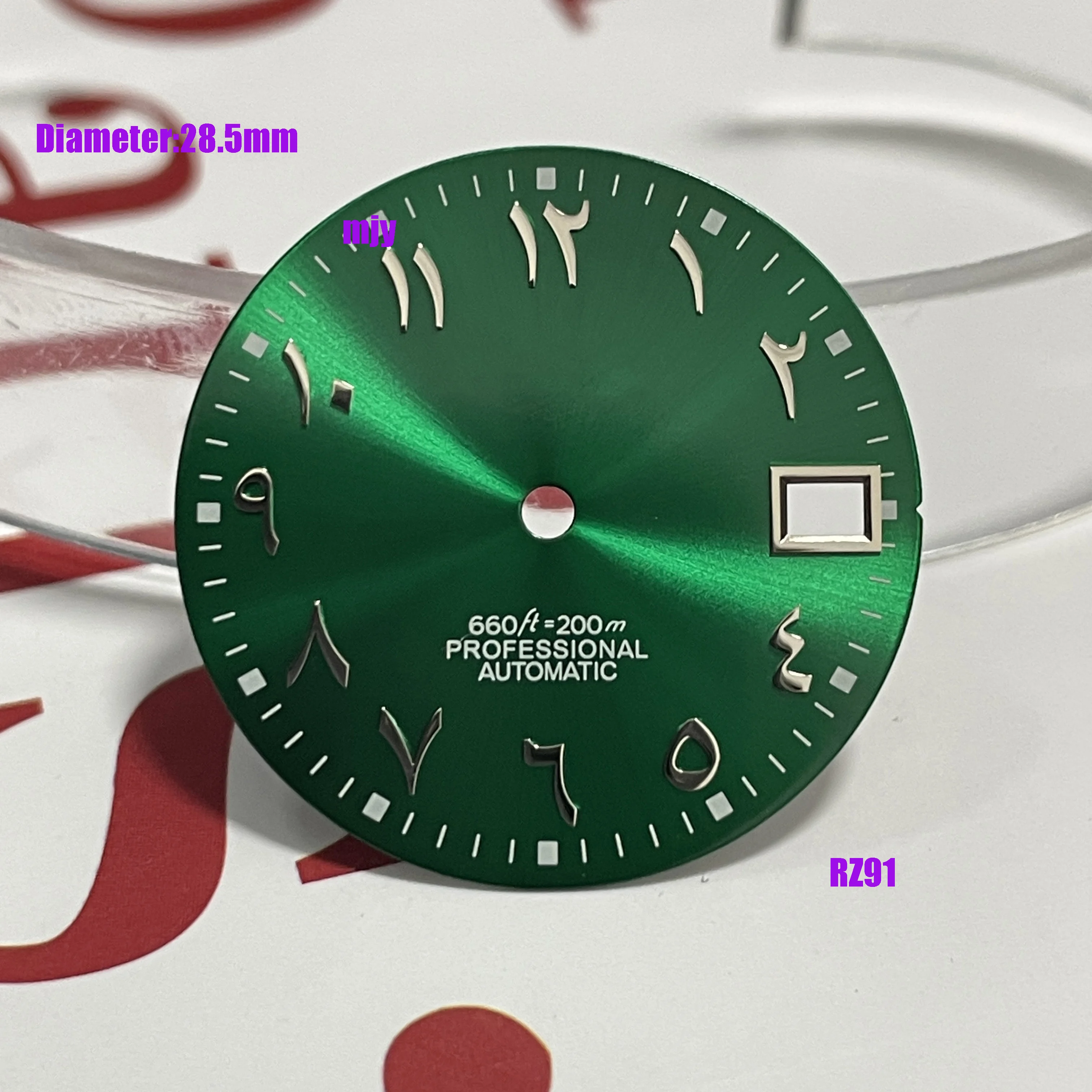 싱글 스카이라이트 28.5mm S 로고 아라비아 숫자 다이얼 nh35 36 무브먼트 S 시계 부품 무광 시계 수리 도구