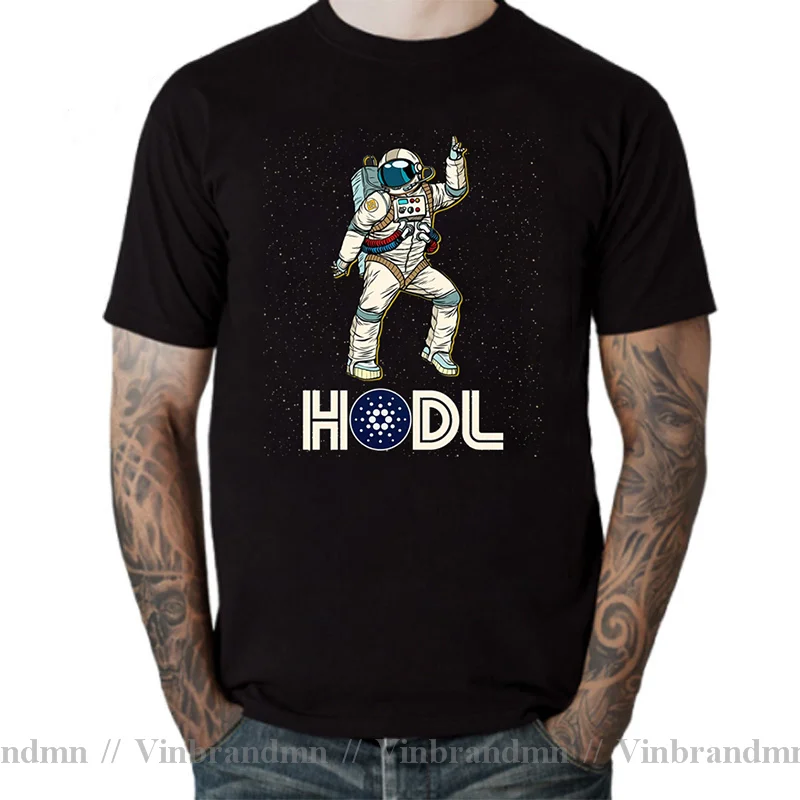 Cardano Cryptocurrency Crypto Coin T-shirt Disco Astronaut Hodling ADA Hodl Space Man T Shirt Classic Punk Summer Cotton TShirt