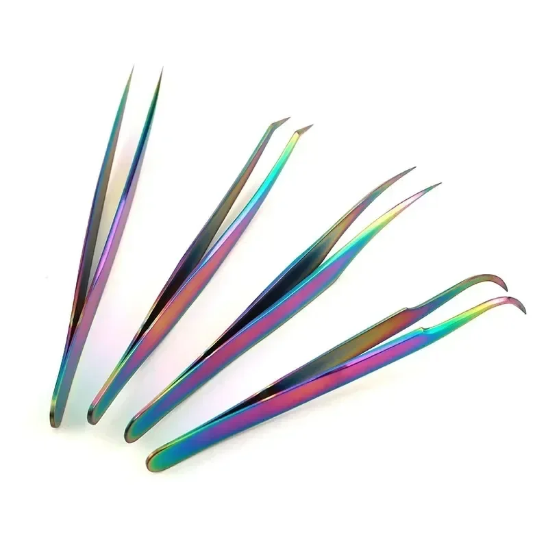 1 Stück Wimpernpinzette, superharte Pinzette aus Edelstahl, hochpräzise antistatische Pinzette für Wimpernverlängerungen