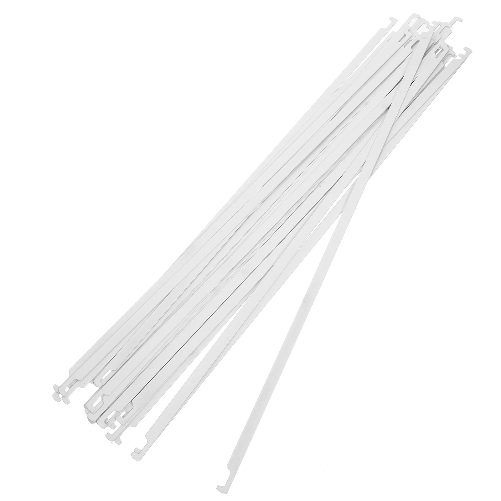 

25 Pcs Folder Hook File Bars Portable Receipt Hanging Fast Work Receipts White Holder