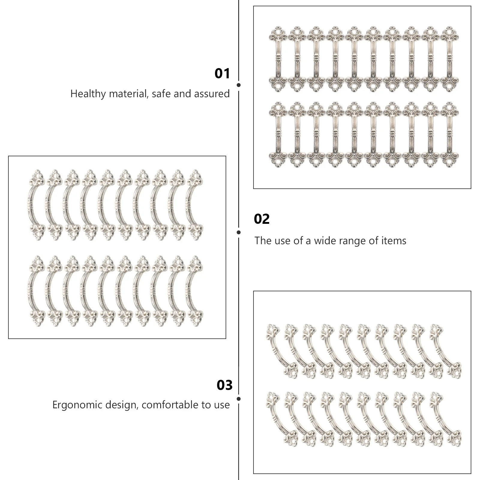 

1Set Delicate Drawer Pulling Handles Decorative Knob Sturdy Cupboard Handle for Cabinet Wardrobe Furniture Modern Home