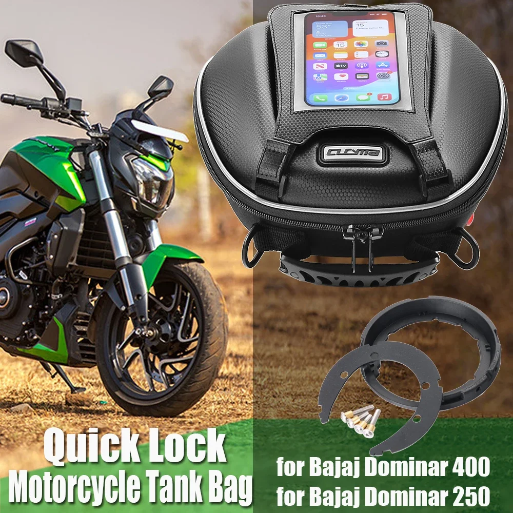 

Tank Bags for Kawasaki Bajaj Dominar 250 400 Dominar250 Dominar400 Motorcycle Navigation Tool Luggage Top Case Quick Lock Bag