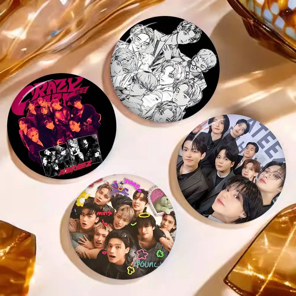 

Kpop Group A-Ateez Anime Button Pin Handmade Brooch For Clothes Cartoon Badge Backpack Decoration Jewelry Accessories