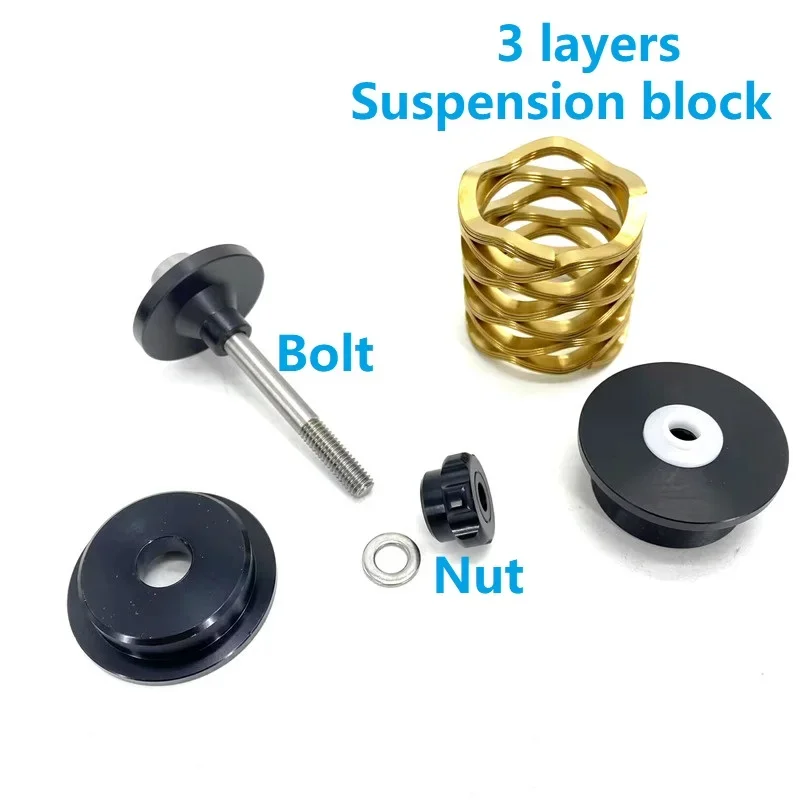 Folding Bike Rear Shocks For Brompton Bike Suspension Block Aluminum Alloy 3 Layer Spring Titanium Alloy Bolt /Steel Bolt