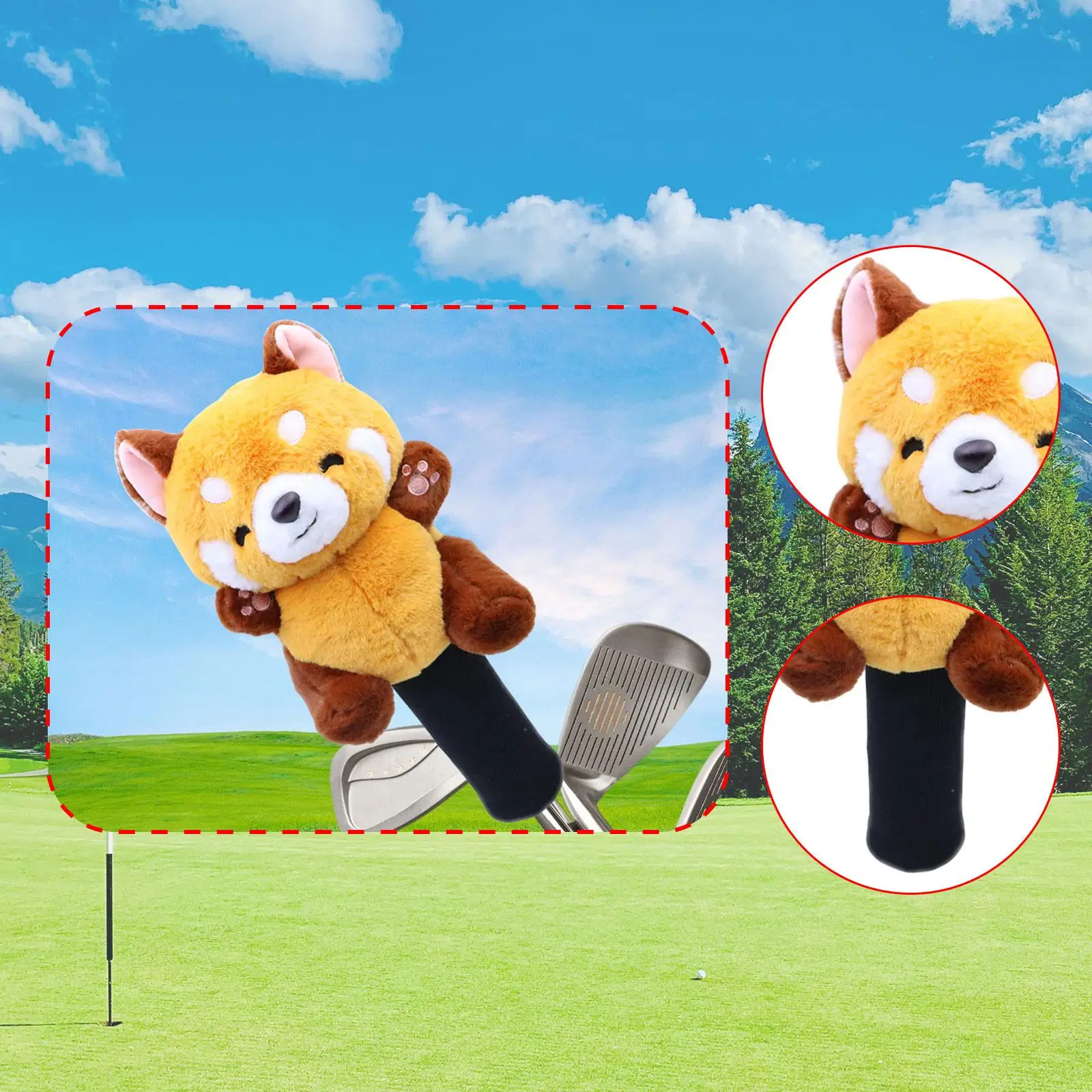 

Fairway Wood Golf Club Headcover Plush Golf Head Cover Raccoon Anti Scratch, Cute, Golfer Gift Adorable Funny Protector