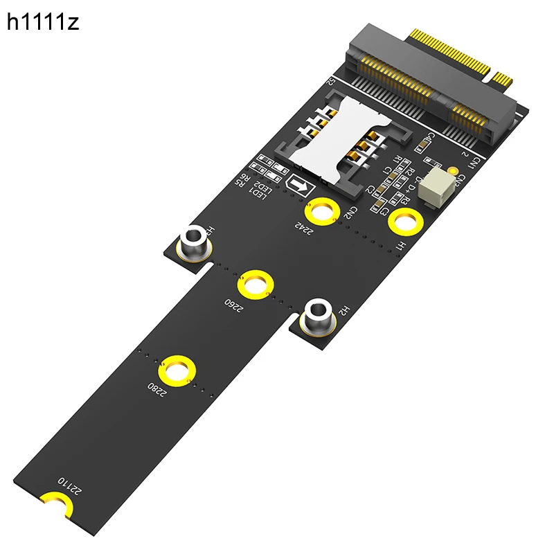 M.2 Key M to Mini PCIE Adapter Riser with SIM Card Slot + USB Single Port Supports WiFi WWAN LTE 3G/4G Mini PCI-E Network Module