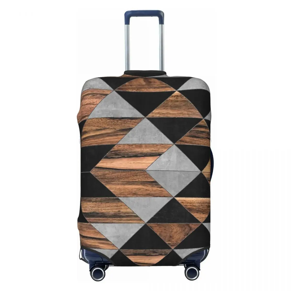 

Urban Tribal Pattern -Aztec - Concrete And Wood Print Luggage Protective Dust Covers Elastic Waterproof 18-32inch Suitcase Cover