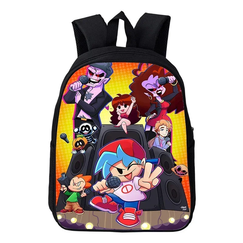حقيبة ظهر Funkin مقاس 16 بوصة ليلة الجمعة للأطفال الصغار حقيبة رياض الأطفال حقائب مدرسية كرتونية للبنين والبنات حقائب ظهر مضادة للماء للأطفال