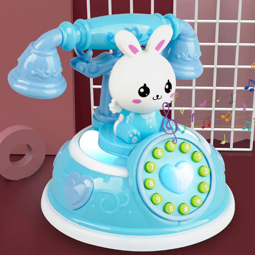 

Simulation Telephone Toy Kids Wired Playhouse Role Play Cartoon Phone Vintage Early Education Story Machine Safe Child