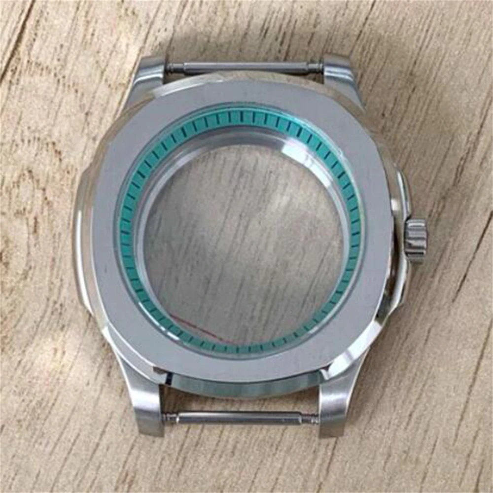Modifying 40mm Nautilus Case with Inner Ring Stainless Steel Shell Sapphire Glass for NH35/364R/7S Automatic Movement