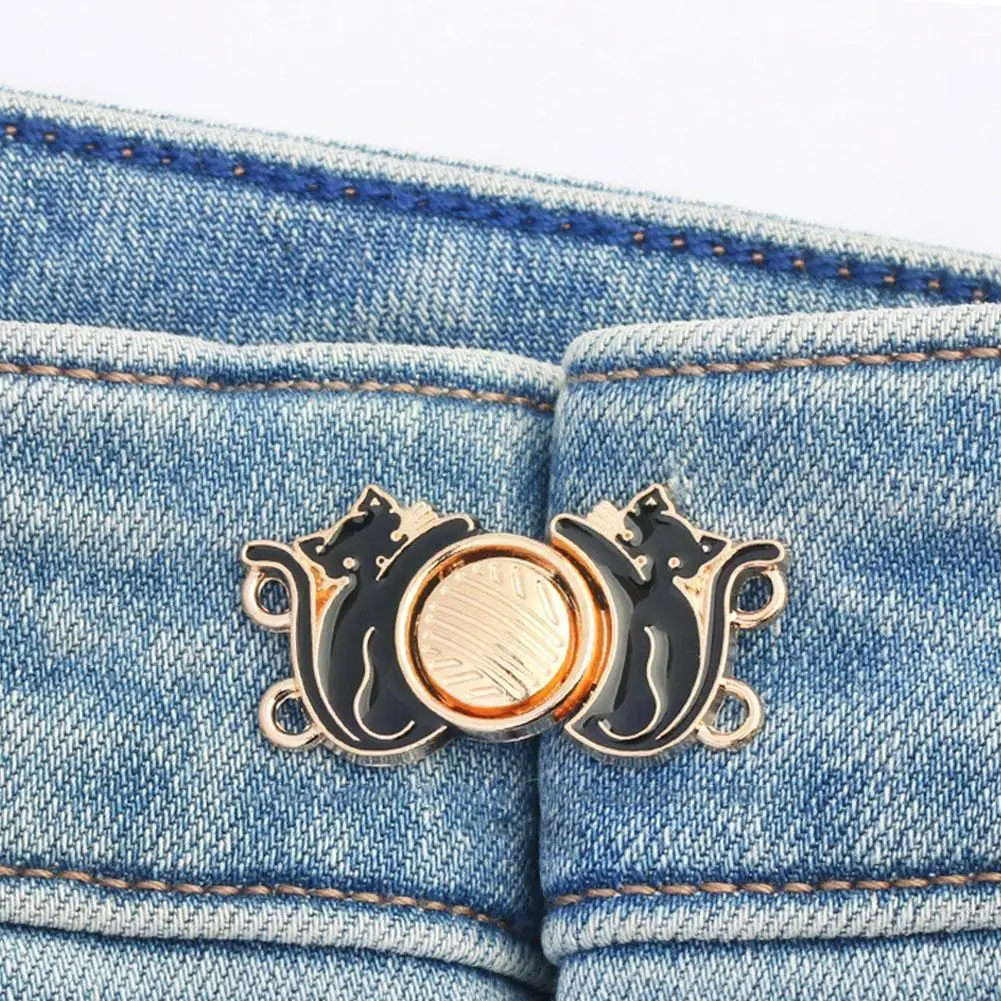 1PCS Aperte Botão Da Cintura Para Mulheres Homens Fivelas Fechos Para Calças Saia Jeans Cintura Ajustável Clipe de Metal Pinos Vestuário Acce K4U9