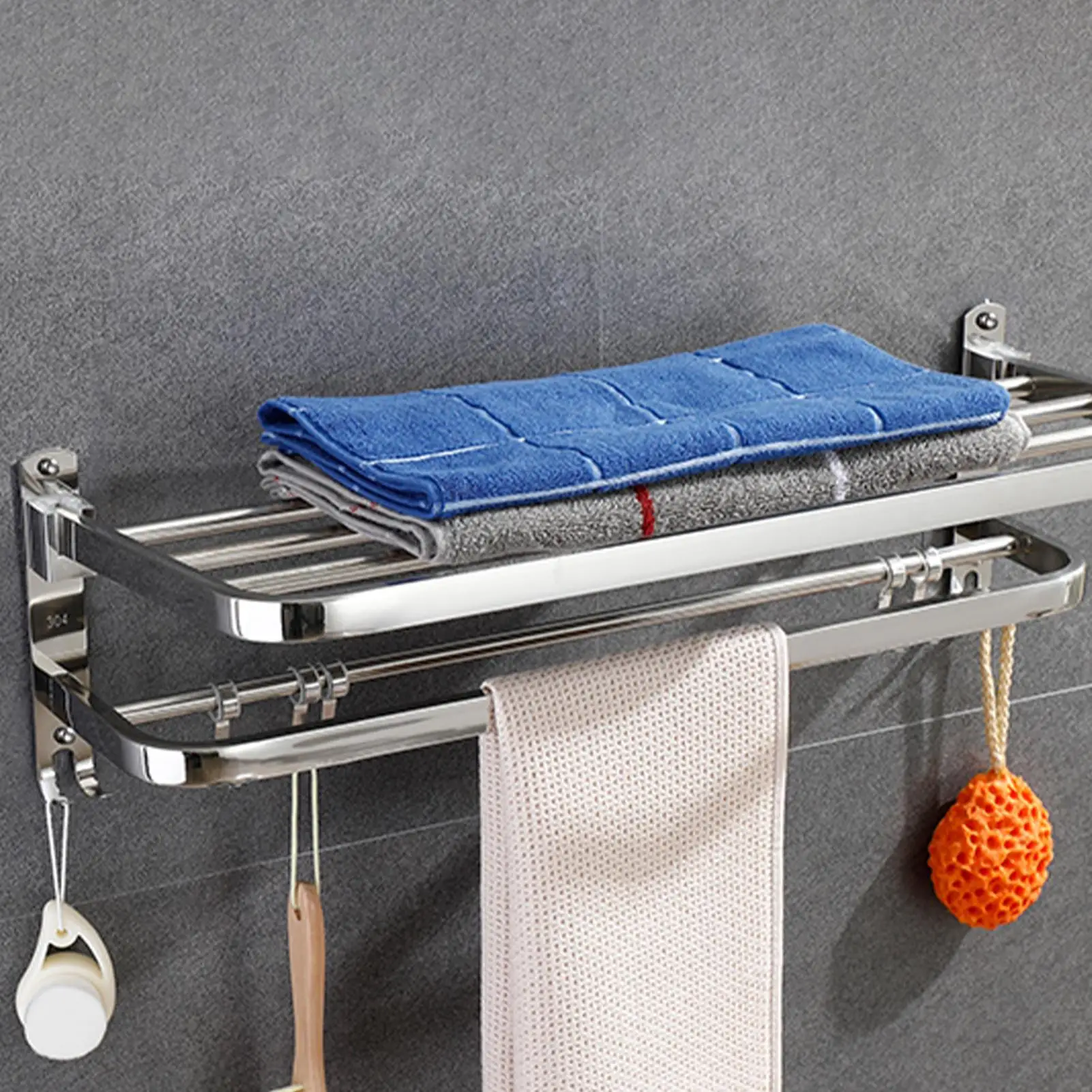 منشفة رف منشفة حامل للحمام جدار الفولاذ المقاوم للصدأ منشفة الجرف الحمام منشفة رف الحائط للحمام مرحاض