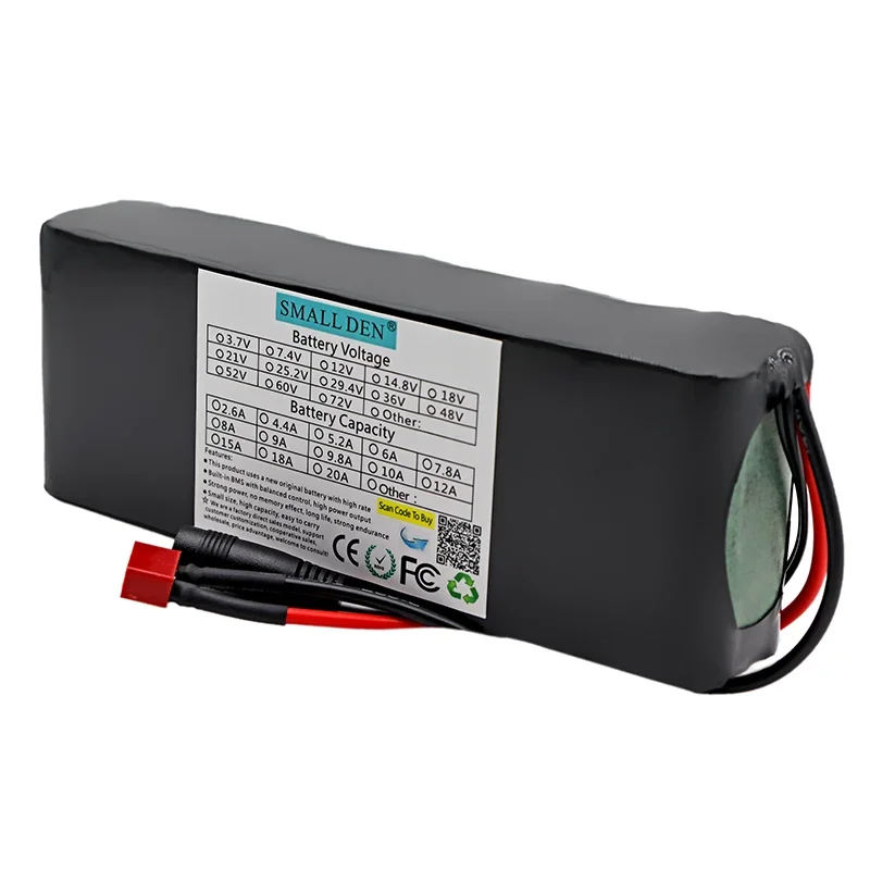 36v 6ah 18650 lithium-ion battery pack 10S2P 500W built-in 15A  BMS, suitable for various transportation vehicles, customizable